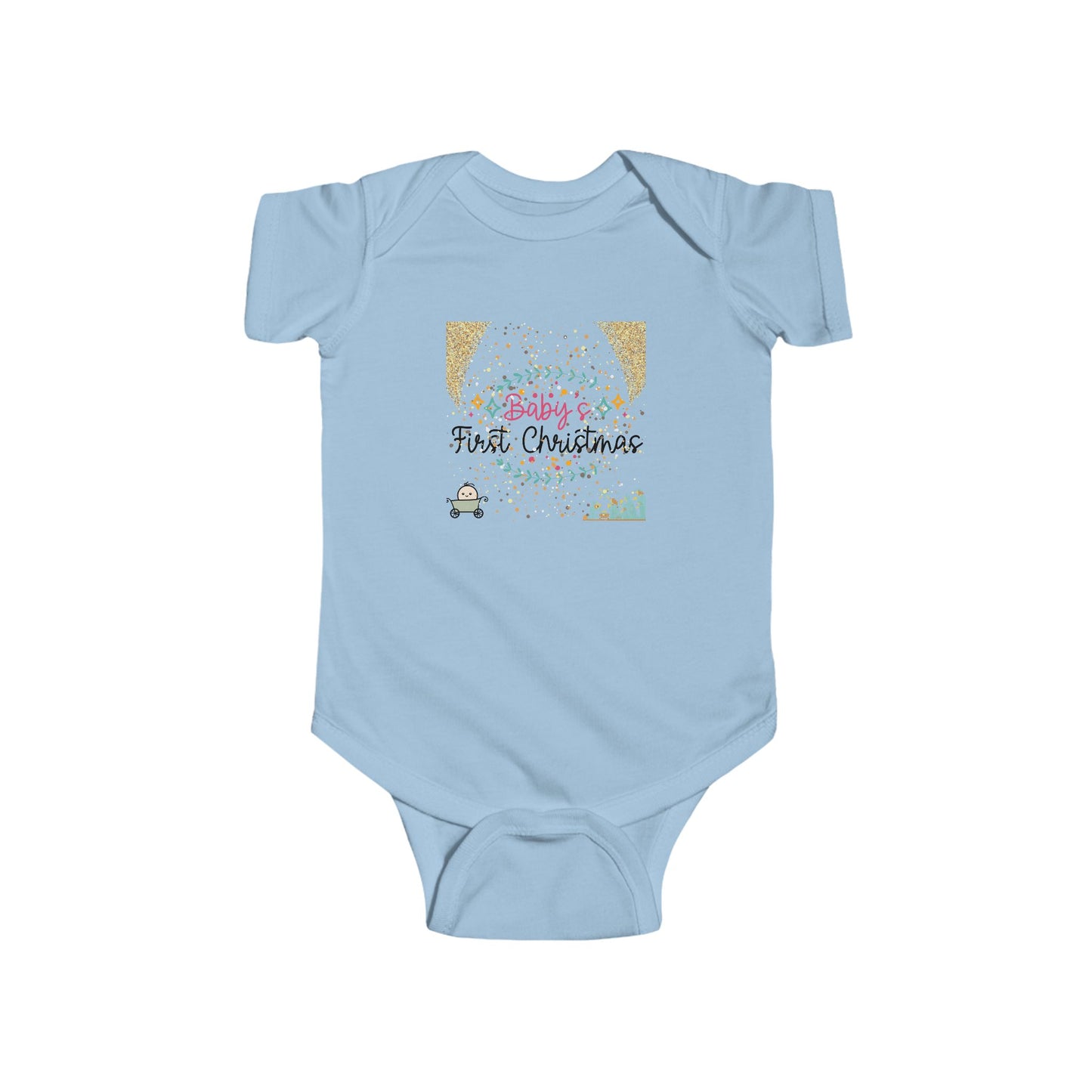 Baby's 1st Christmas Infant Jersey Bodysuit - LOLA