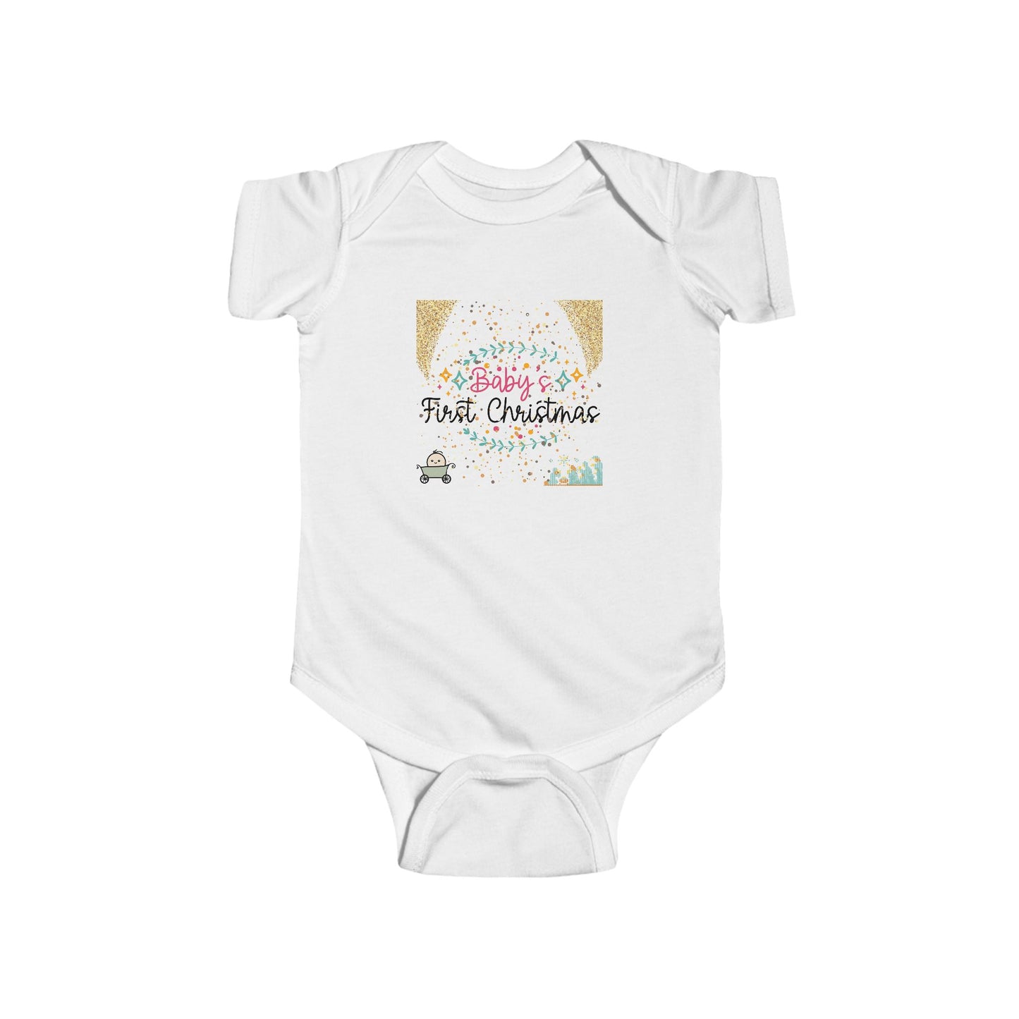 Baby's 1st Christmas Infant Jersey Bodysuit - LOLA