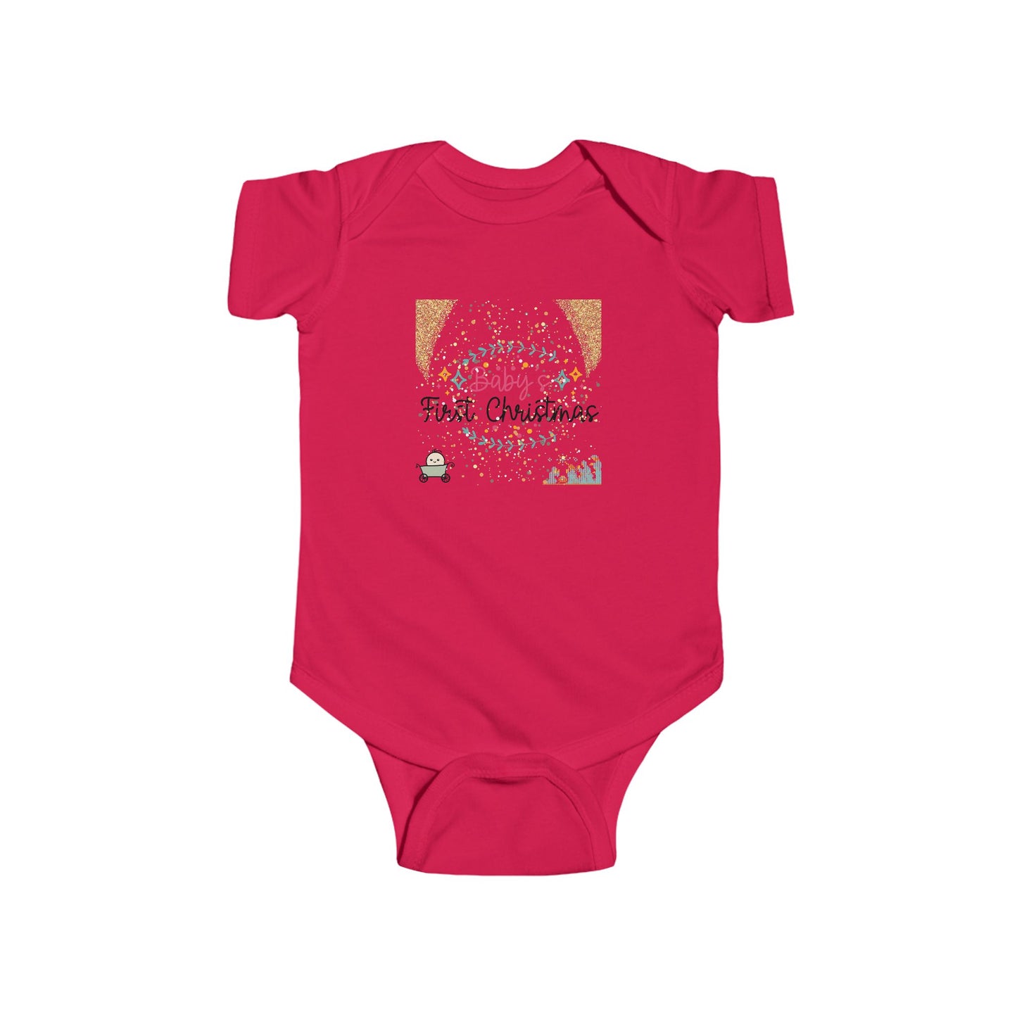 Baby's 1st Christmas Infant Jersey Bodysuit - LOLA