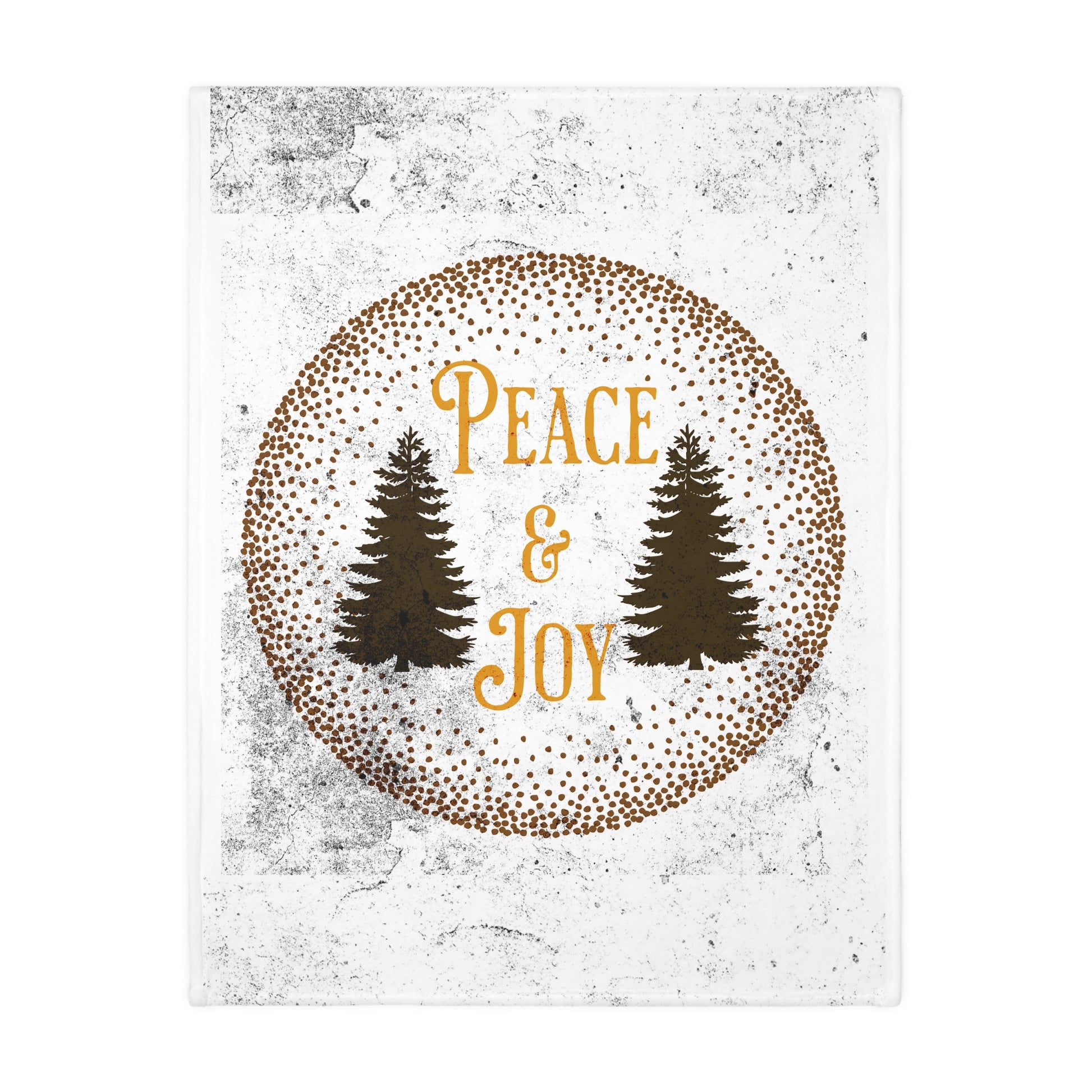 "Peace & Joy" Velveteen Microfiber Blanket (Two-sided print) - LOLA