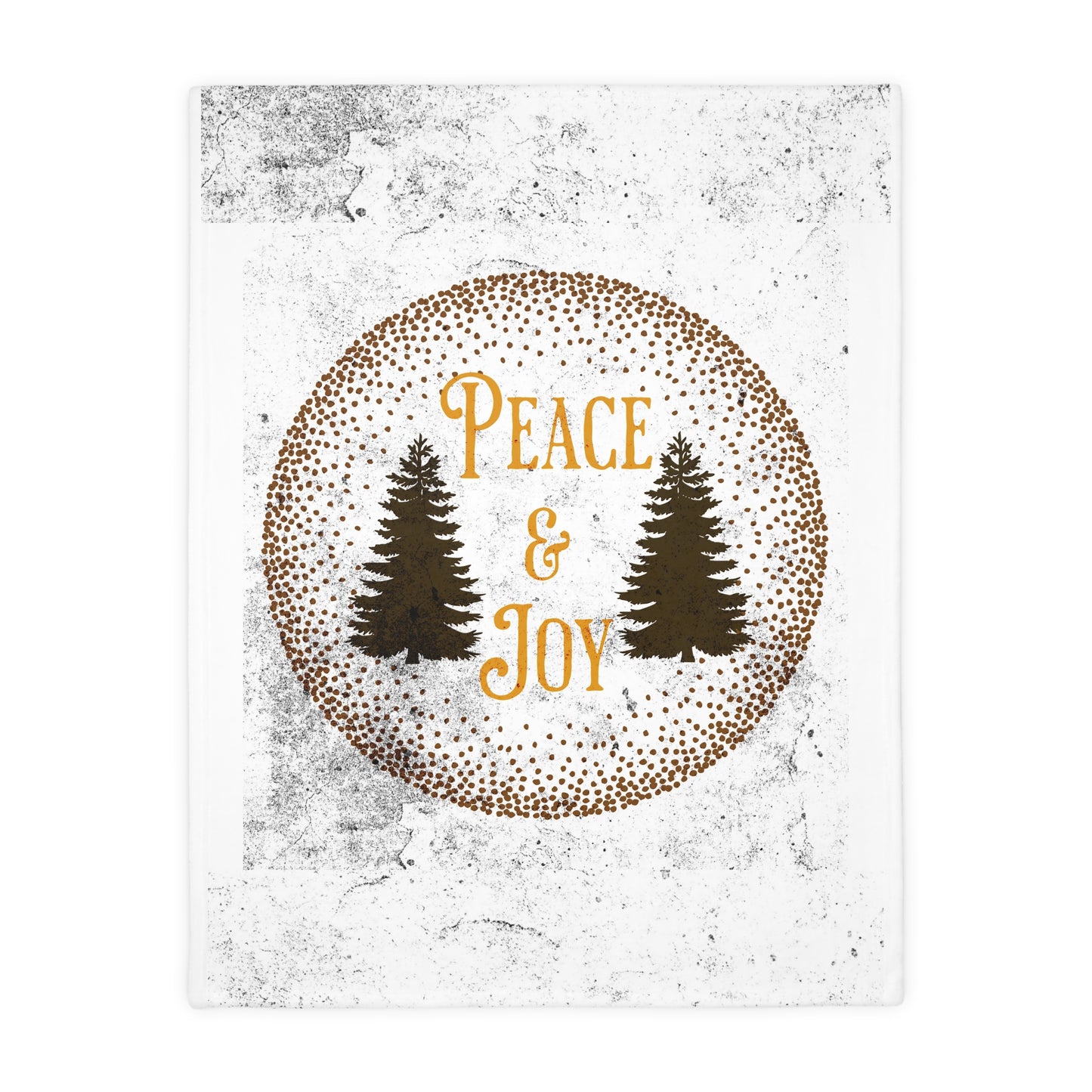 "Peace & Joy" Velveteen Microfiber Blanket (Two-sided print) - LOLA